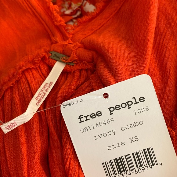 Free People Red Will Wait 4 You Embroidered Dress - Picture 11 of 13